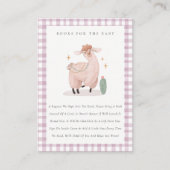 Cute roze cactus boho llama boekt Baby shower Informatiekaartje (Voorkant)