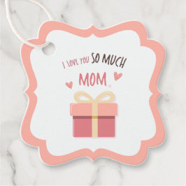 Cute roze cadeaubijlage voor Moederdag Bedankjes Labels