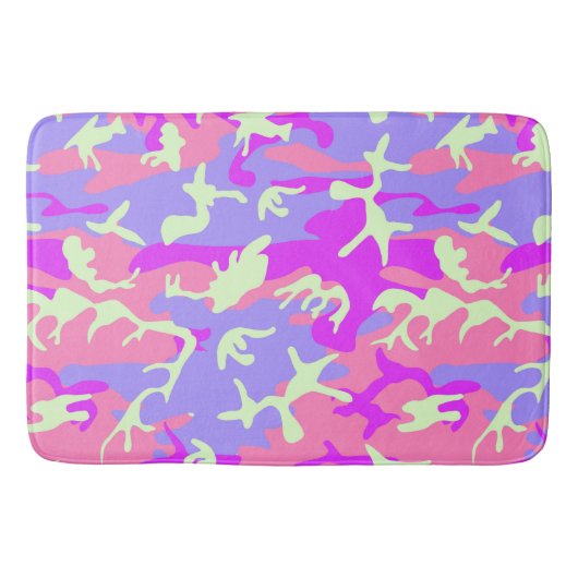 Cute roze camouflagepatroon badmat (Voorkant)