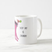 Cute roze Cat met Martini Elke dag is Caturday Koffiemok (Voorkant rechts)