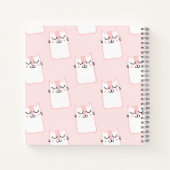 Cute roze cat Pattern Personalized Baby Girl Notitieboek (Achterkant)