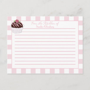 Cute roze cheques koekjes Recipe kaarten