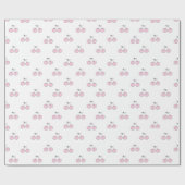 Cute roze cherry gift wrapping cadeaupapier (Vlak)