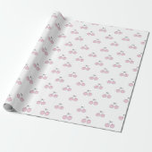 Cute roze cherry gift wrapping cadeaupapier (Uitgerold)