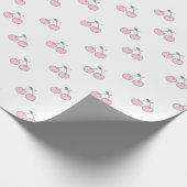 Cute roze cherry gift wrapping cadeaupapier (Hoek)