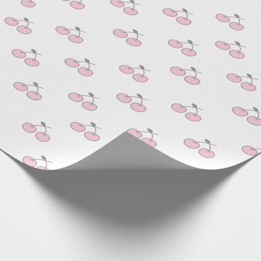 Cute roze cherry gift wrapping cadeaupapier (Hoek)
