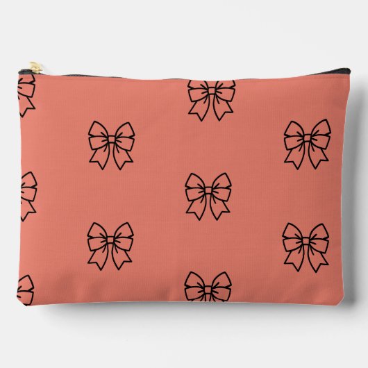 Cute Roze Coquette Strik Patroon Potloodetui Case Etui (Voorkant)