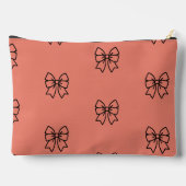 Cute Roze Coquette Strik Patroon Potloodetui Case Etui (Achterkant)
