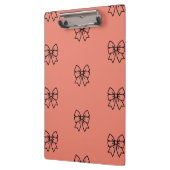 Cute Roze Coquette Strikpatroon Klembord (Links)