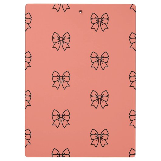 Cute Roze Coquette Strikpatroon Klembord (Achterkant)