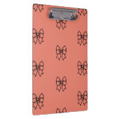 Cute Roze Coquette Strikpatroon Klembord (Rechts)