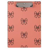 Cute Roze Coquette Strikpatroon Klembord (Voorkant)