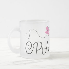 Cute roze CPA Matglas Koffiemok