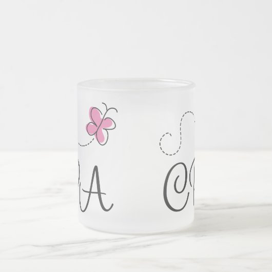 Cute roze CPA Matglas Koffiemok (Center)