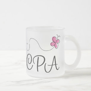 Cute roze CPA Matglas Koffiemok