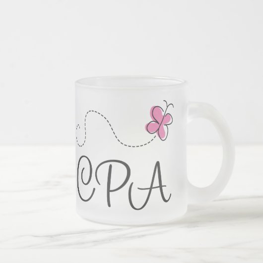 Cute roze CPA Matglas Koffiemok (Rechts)