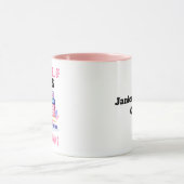 Cute roze CPA Tax Accountant Personated Name Mok (Midden)