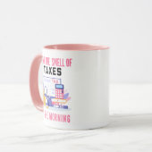 Cute roze CPA Tax Accountant Personated Name Mok (Voorkant links)