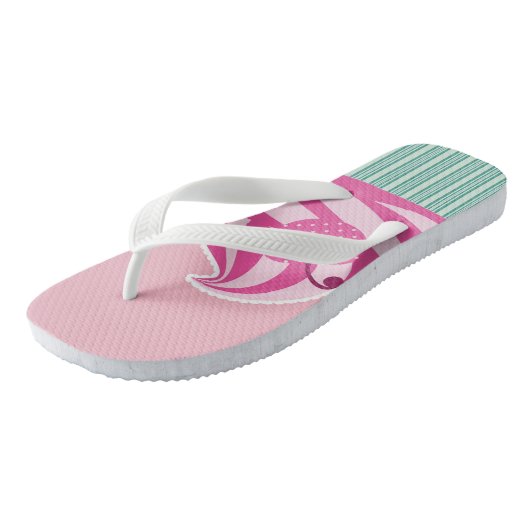 Cute roze crupcake Pastel Roze Teenslippers (Schuin)