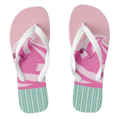 Cute roze crupcake Pastel Roze Teenslippers (Voetbed)