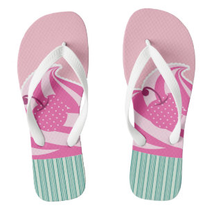 Cute roze crupcake Pastel Roze Teenslippers
