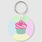 Cute roze cupcake en pastelkleuren, speciaal geper sleutelhanger (Achterkant)