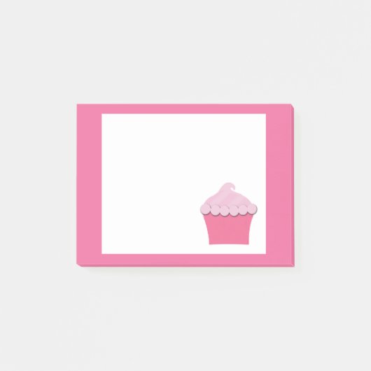 Cute roze cupcake, persoonlijke advertentie in not post-it® notes (Voorkant)