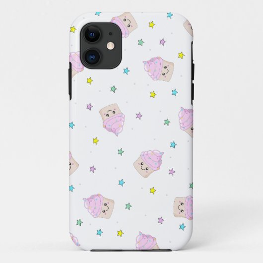 Cute roze cupcakes patroon Case-Mate iPhone case (Achterkant)
