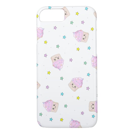 Cute roze cupcakes patroon Case-Mate iPhone case (Achterkant)