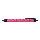 Cute roze dachshundpatroon zwarte inkt pen (Bovenkant)