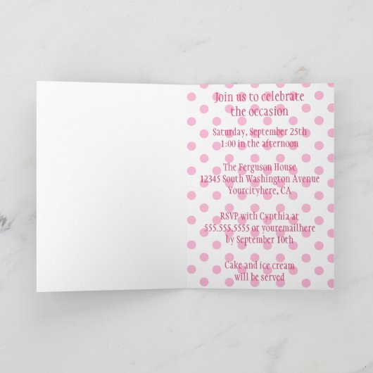 Cute roze dame bug meisjes verjaardagsfeest (Binnen)