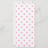 Cute roze dame bug meisjes verjaardagsfeest kaart (Achterkant)