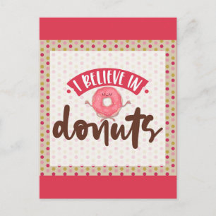 Cute roze die ik geloof in Donuts Briefkaart
