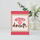 Cute roze die ik geloof in Donuts Briefkaart (Staand voorkant)