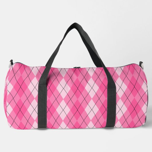 Cute Roze Digitale Camo Reis Duffle Tas (Voorkant)