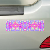 Cute roze digitale camouflagepatroon bumpersticker (Op auto)
