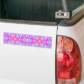 Cute roze digitale camouflagepatroon bumpersticker (Op Truck)