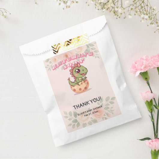 Cute Roze Dino Komt Eerder Uit Bedankzakje (Gezegeld)