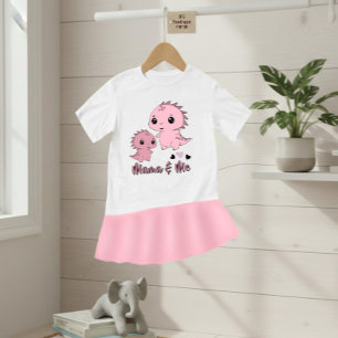 Cute Roze Dinosaur Baby T-Shirt “Mama & Me”
