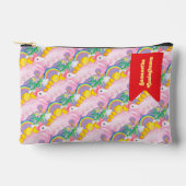 Cute Roze Dinosaur met Strik Binder Etui (Voorkant)