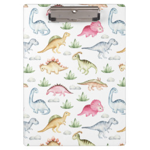 Cute Roze Dinosaurus Patroon Meisjes T Rex Dino Li Klembord