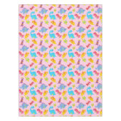 Cute Roze Dinosaurus Thema Verjaardag voor Meisjes Tafelkleed (Voorkant)