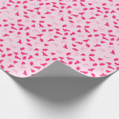 Cute roze dinosaurussen cadeaupapier (Hoek)