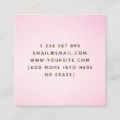 Cute roze Donut Dripping Confetti Bakery Dessert Vierkante Visitekaartje (Achterkant)