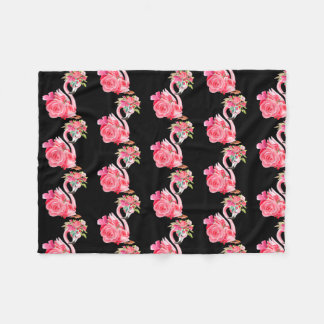Cute roze droommeisje baby flamingo met fleece deken