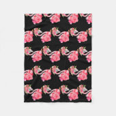 Cute roze droommeisje baby flamingo met fleece deken (Voorkant)