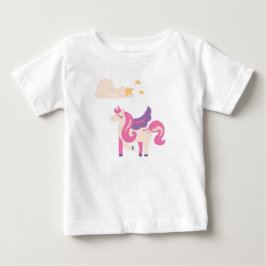 Cute Roze Eenhoorn Baby T-Shirt