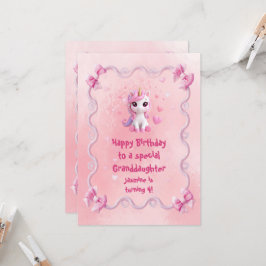 Cute Roze Eenhoorn Magische Verjaardagskaart Kaart