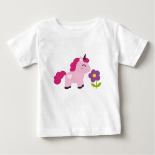 Cute Roze Eenhoorn met een Bloem