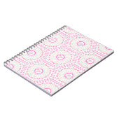 Cute roze Eenvoudig Geometric Whimsical Patroon Notitieboek (Linkerzijde)